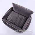 Katil anjing bolster segi empat tepat haiwan dengan tilam bantal